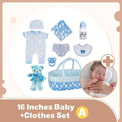 3-7 Days Delivery12"&16" No Joint More Flexible Realistic Baby, Reborn Full Liquid Silicone Baby Doll Girl or Boy Theresa With Realistic Belly Button and Birth Mark