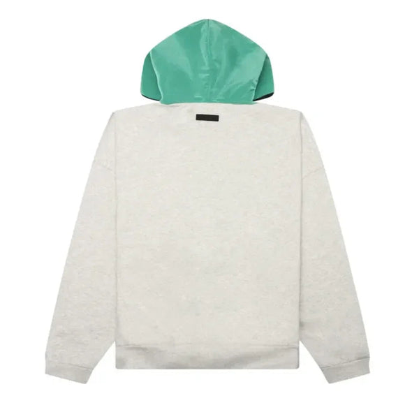 Fear Of God Essentials Nylon Fleece Hoodie Light Heather Grey/Mint Leaf
