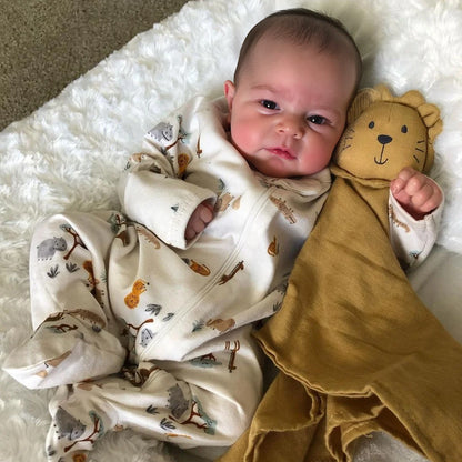 12" Full Body Silicone Bendable Reborn Doll Boy Howell, Each Baby Doll is Unique, Reusable Silicone