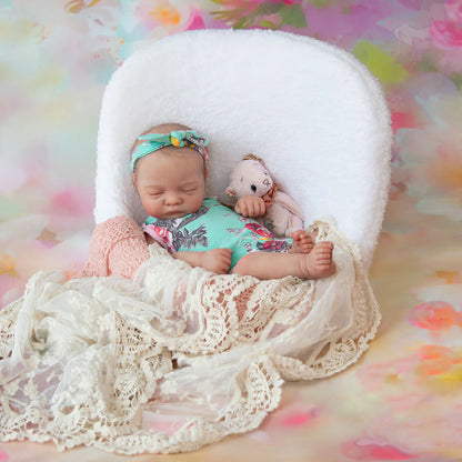 12"&16" Sleeping Baby Girl Mae Full Body Silicone That Looks Real, Not Vinyl Dolls,Extremely Flexible and Lifelike Doll By Dollreborns®