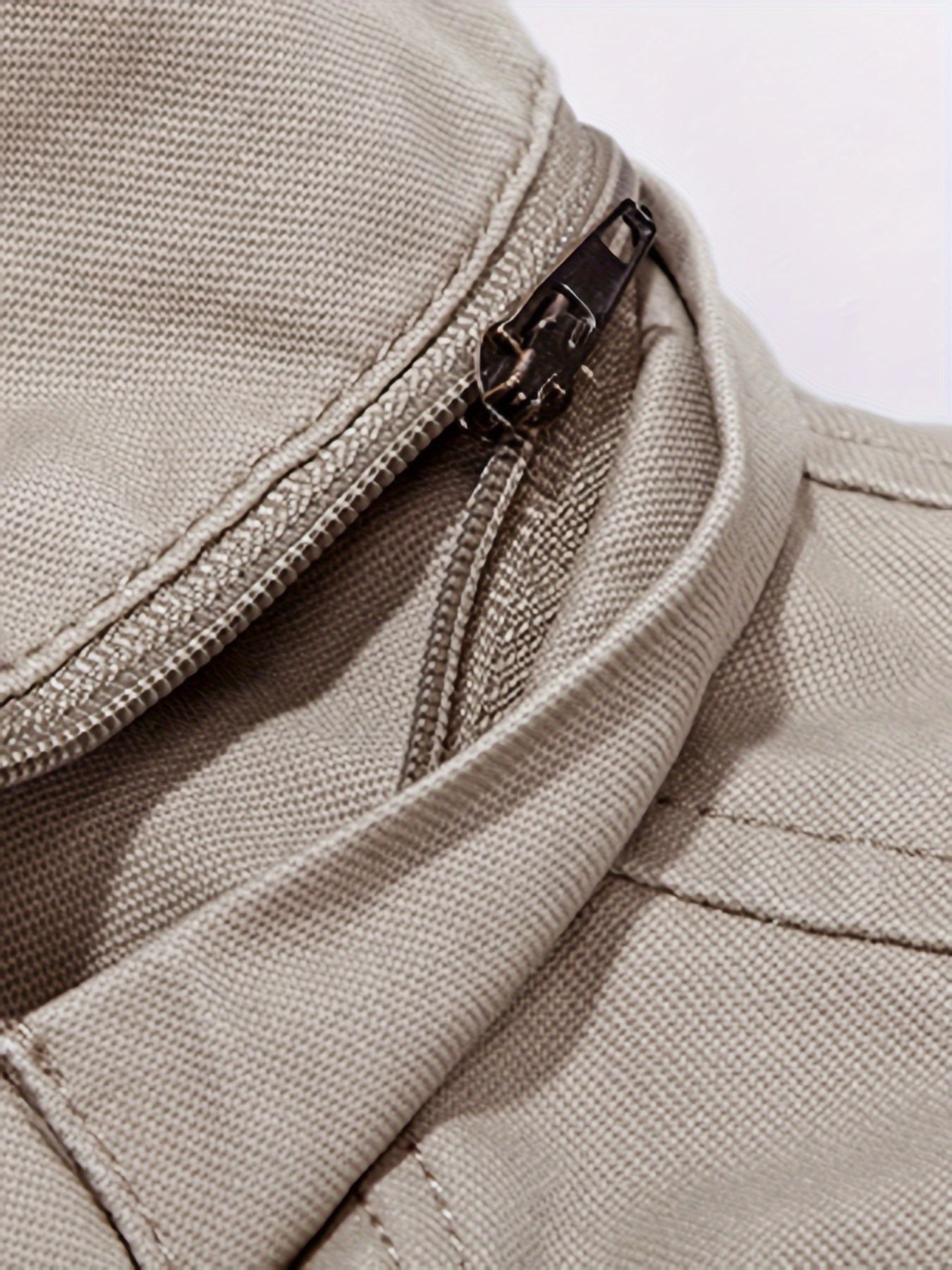 1 veste de trench en coton pour homme, mi-longueur, à capuche, avec poches, couleur unie, coupe régulière, tissu tissé, non extensible pour loisirs en plein air au printemps\u002Fautomne