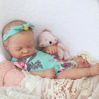 12"&16" Sleeping Baby Girl Mae Full Body Silicone That Looks Real, Not Vinyl Dolls,Extremely Flexible and Lifelike Doll By Dollreborns®
