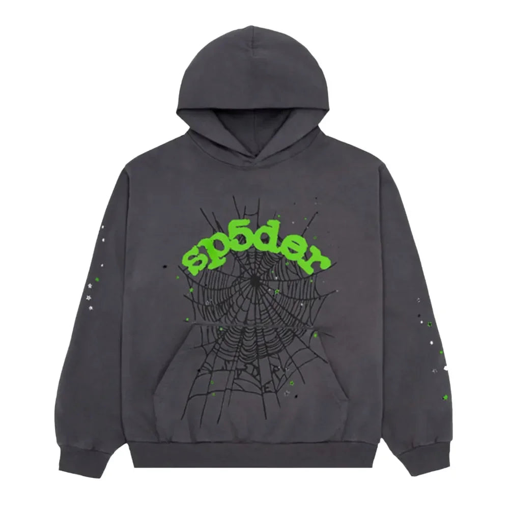 Sp5Der Wait Web Hoodie Slate Grey