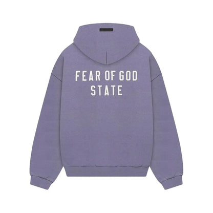 Fear of God Essentials Heavy Fleece Full Zip Hoodie Lavender
