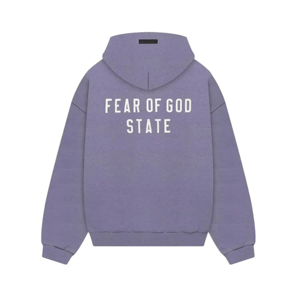 Fear of God Essentials Heavy Fleece Full Zip Hoodie Lavender