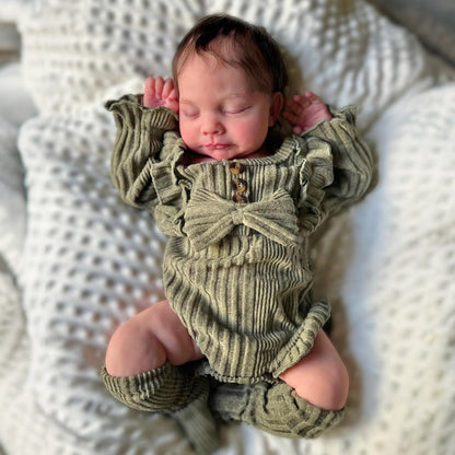 12"&16" Flexible Platinum Silicone Newborn Baby Doll Boy or Girl Sdayda and Hader with Posable & Chubby Limbs