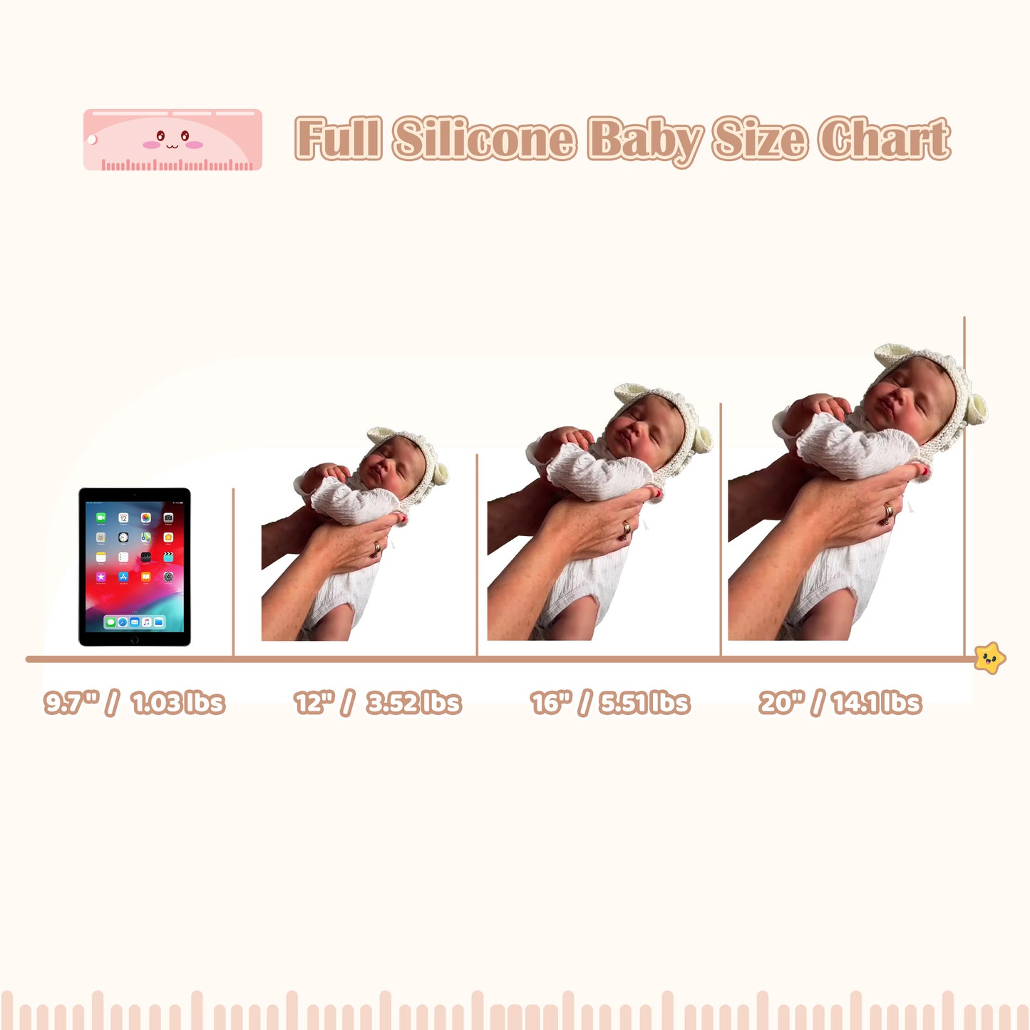 12" Senda Full Body Silicone Bendable Reborn Mini Doll Boy