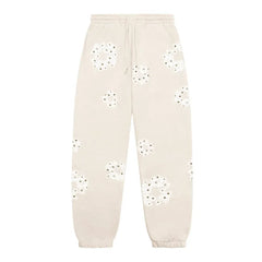 Denim Tears Rhinestone Cotton Wreath Sweatpants Oatmeal