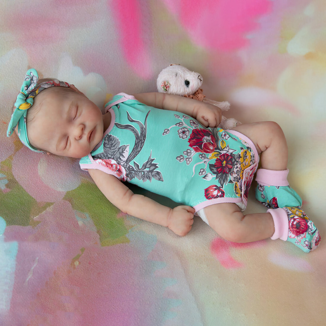 12"&16" Sleeping Baby Girl Mae Full Body Silicone That Looks Real, Not Vinyl Dolls,Extremely Flexible and Lifelike Doll By Dollreborns®