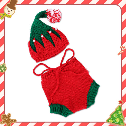 🎄New Christmas For 16" Full Body Silicone Baby Doll Red Clothing 2-Pieces Set Accessories