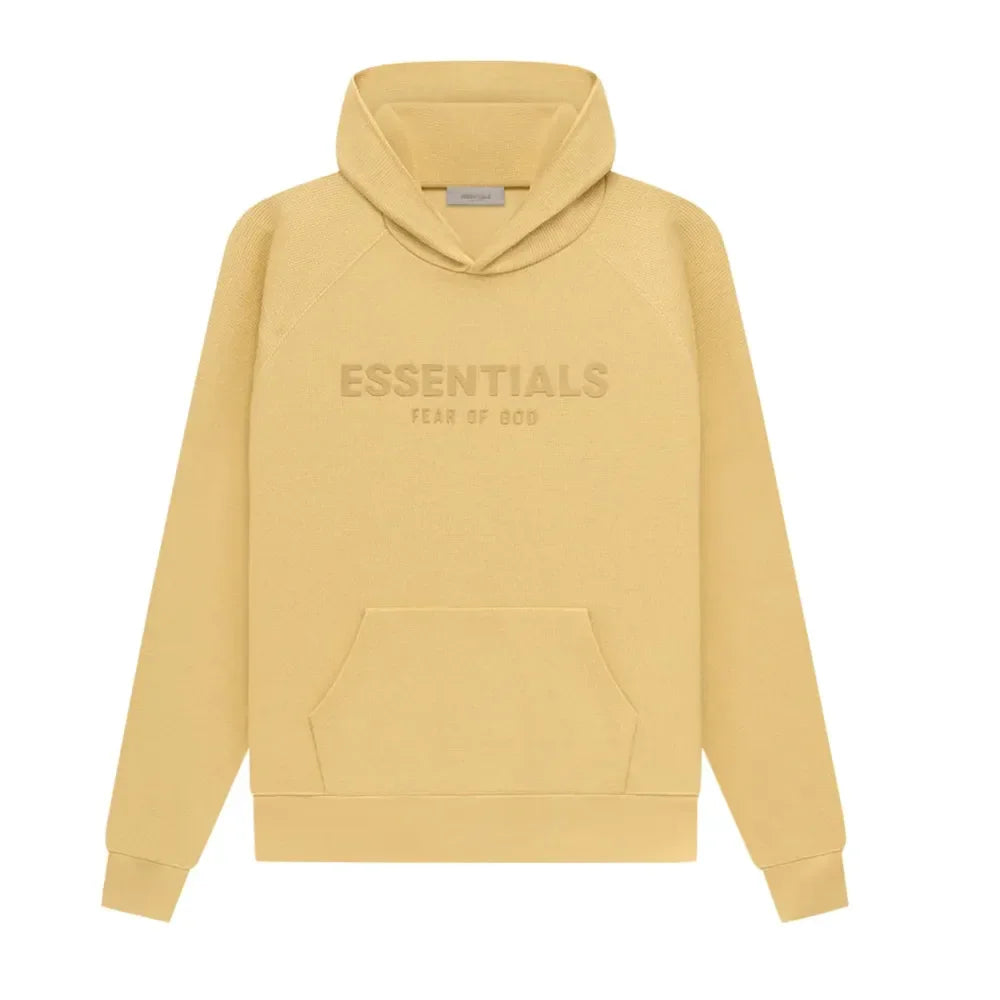 Fear Of God Essentials Waffle Raglan Hoodie Light Tuscan