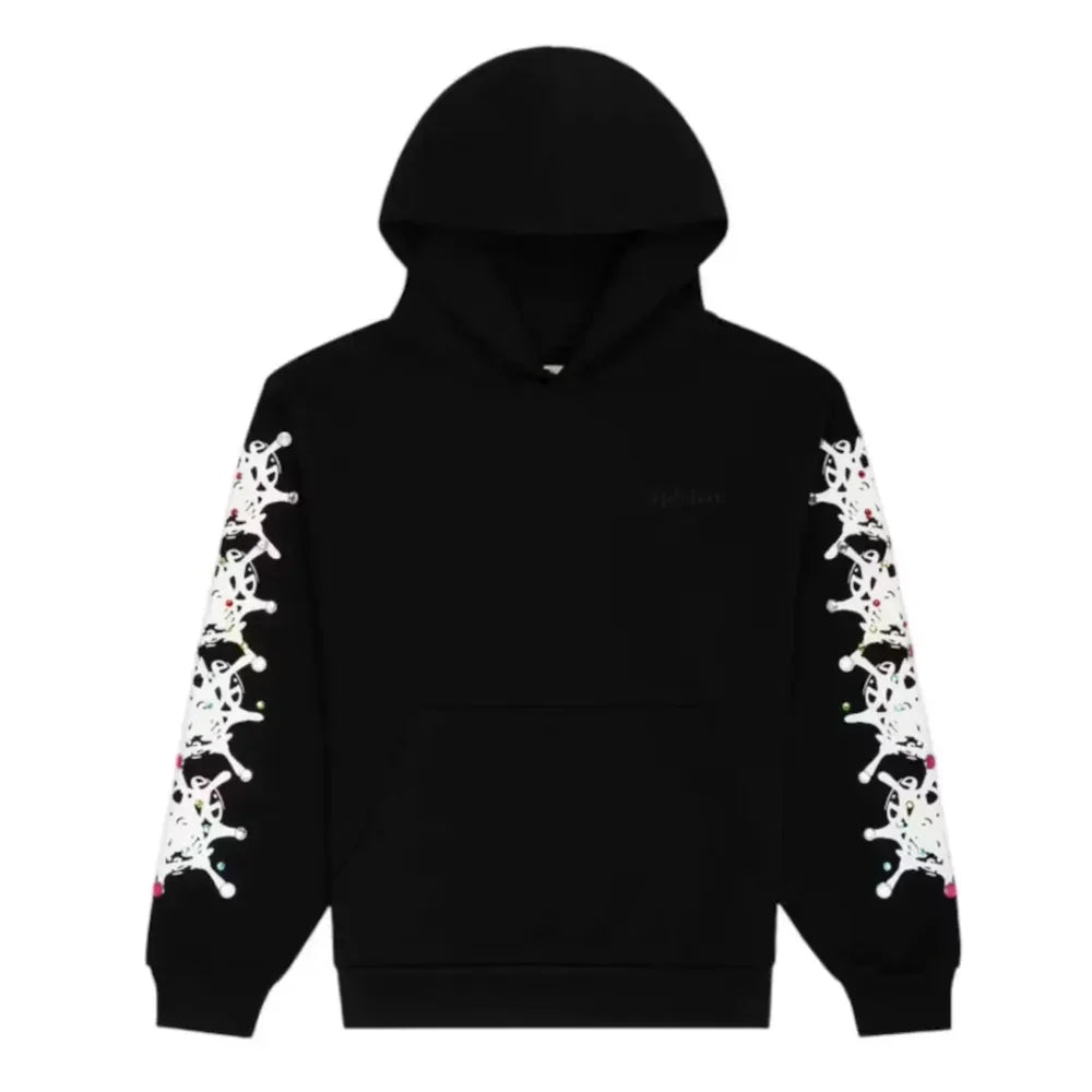 Sp5der Stone Hoodie Black