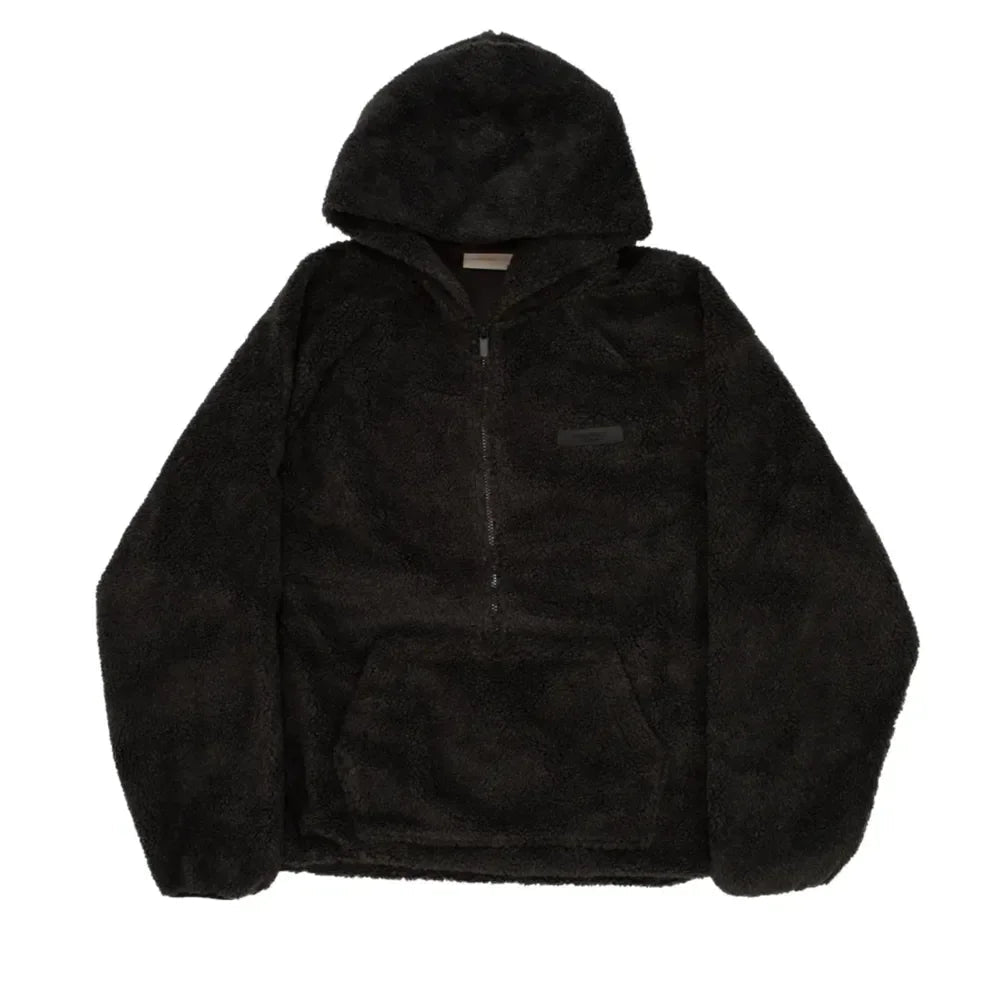 Fear Of God Essentials Polar Fleece Half Zip Hoodie Iron