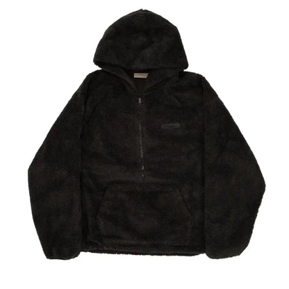 Fear Of God Essentials Polar Fleece Half Zip Hoodie Iron