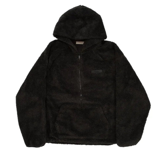 Fear Of God Essentials Polar Fleece Half Zip Hoodie Iron