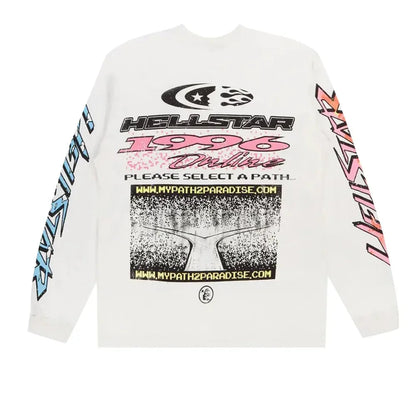 Hellstar Pixel Long-Sleeve Tee White