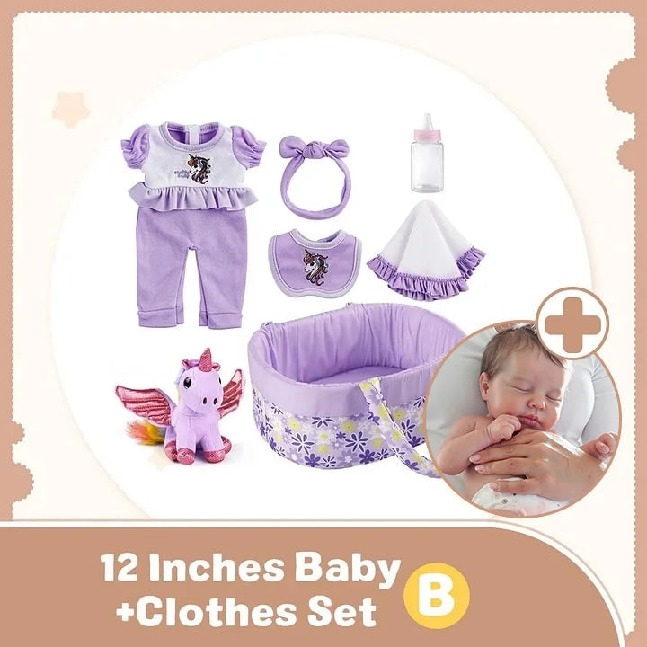 3-7 Days Delivery12"&16" No Joint More Flexible Realistic Baby, Reborn Full Liquid Silicone Baby Doll Girl or Boy Theresa With Realistic Belly Button and Birth Mark