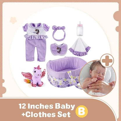 3-7 Days Delivery12"&16" No Joint More Flexible Realistic Baby, Reborn Full Liquid Silicone Baby Doll Girl or Boy Theresa With Realistic Belly Button and Birth Mark