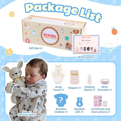 12"&16" Solid Platinum Liquid Full Silicone Reborn Baby Boy or Girl Doll Mykel, Extremely Flexible and Reusable Silicone By Dollreborns®