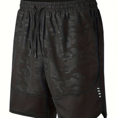 Men's Athletic Shorts - Breathable Polyester, Casual\u002FSporty Style with Pockets, Machine Washable - Perfect for Summer Outings