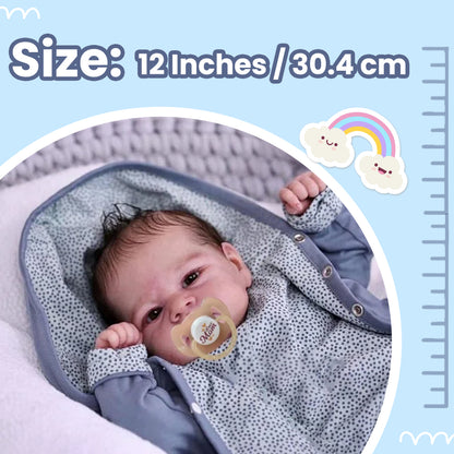 12" Senda Full Body Silicone Bendable Reborn Mini Doll Boy