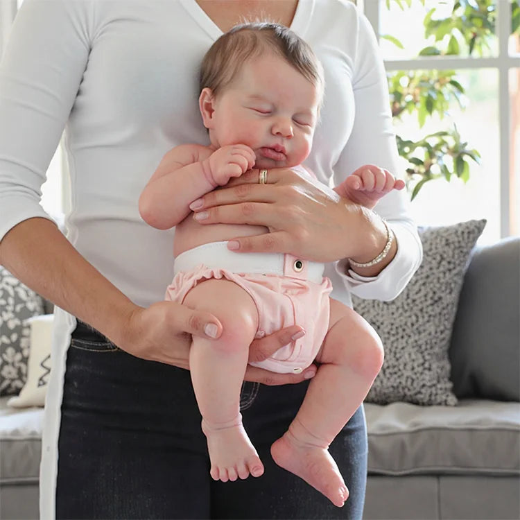 3-7 Days Delivery12"&16" No Joint More Flexible Realistic Baby, Reborn Full Liquid Silicone Baby Doll Girl or Boy Theresa With Realistic Belly Button and Birth Mark