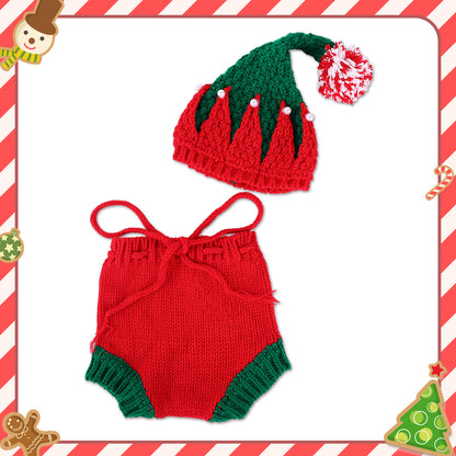 🎄New Christmas For 16" Full Body Silicone Baby Doll Red Clothing 2-Pieces Set Accessories