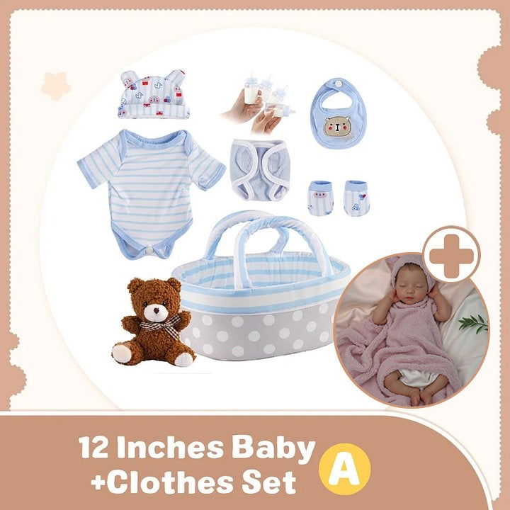 Free customized birth certificate12''/16'' Flexible Full Body Silicone Infant Realistic Baby Boy or Girl Varer and Maltar, Handmade Soft Reborn Baby DollPurchase and get permanent VIP service!
