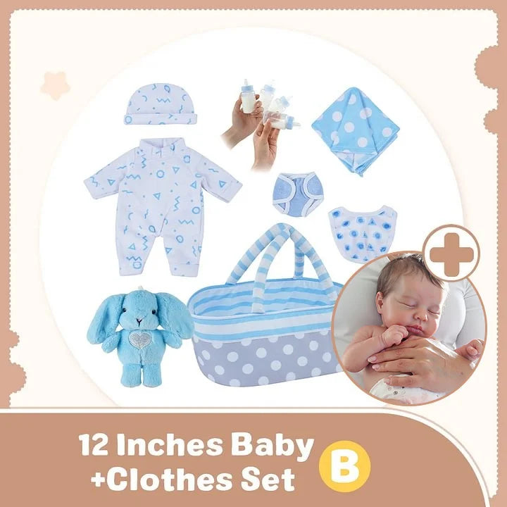 3-7 Days Delivery12"&16" No Joint More Flexible Realistic Baby, Reborn Full Liquid Silicone Baby Doll Girl or Boy Theresa With Realistic Belly Button and Birth Mark