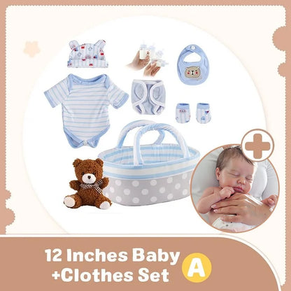 3-7 Days Delivery12"&16" No Joint More Flexible Realistic Baby, Reborn Full Liquid Silicone Baby Doll Girl or Boy Theresa With Realistic Belly Button and Birth Mark