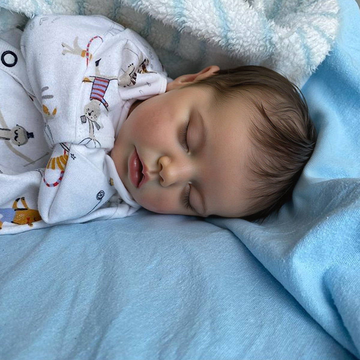 12"&16" Solid Platinum Liquid Full Silicone Reborn Baby Boy or Girl Doll Mykel, Extremely Flexible and Reusable Silicone By Dollreborns®