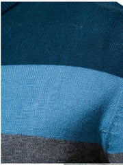 Pullover tricoté en coton 100 % pour homme, col rond ajusté à manches longues décontracté pour l'automne et l'hiver