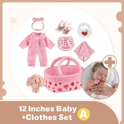 3-7 Days Delivery12"&16" No Joint More Flexible Realistic Baby, Reborn Full Liquid Silicone Baby Doll Girl or Boy Theresa With Realistic Belly Button and Birth Mark