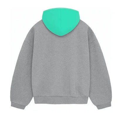 Fear of God Essentials SS24 Nylon Fleece Hoodie Dark Heather Oatmeal/Mint Leaf