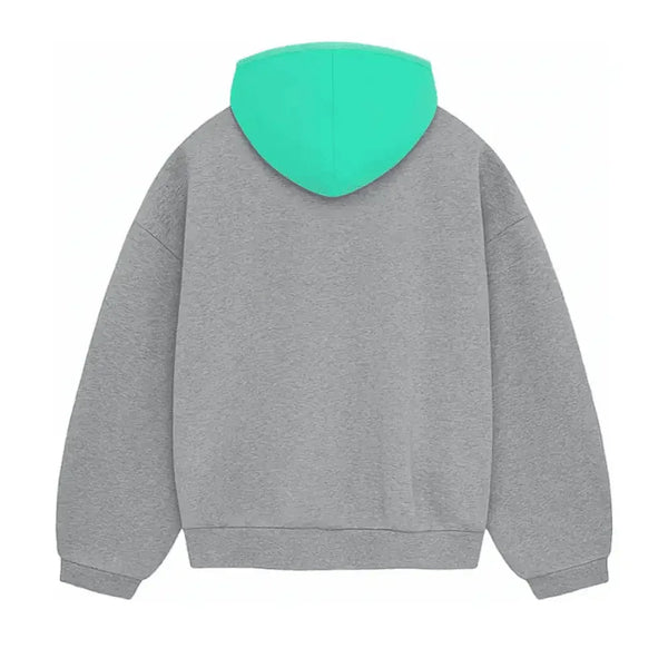 Fear of God Essentials SS24 Nylon Fleece Hoodie Dark Heather Oatmeal/Mint Leaf