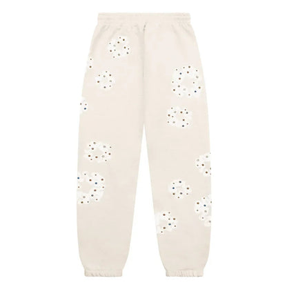 Denim Tears Rhinestone Cotton Wreath Sweatpants Oatmeal